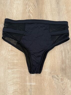 Victoria’s Secret Black Mesh Panel Bikini Bottom